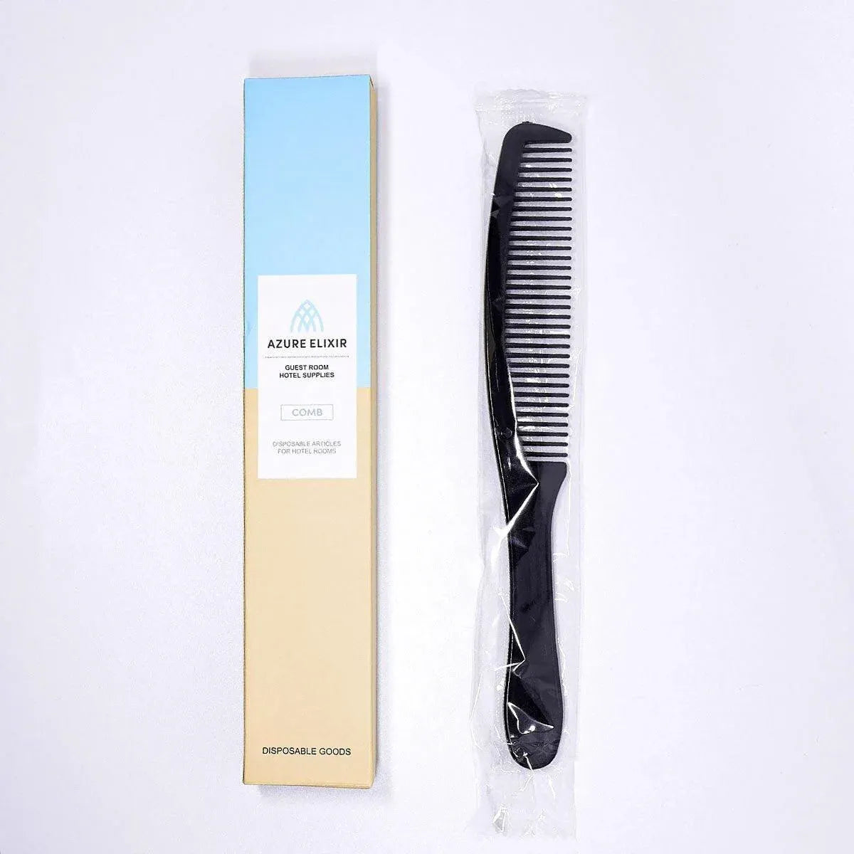 50PCS Individually Wrapped Combs for Hotel Guesthouse and Restaurant Bathroom - Black